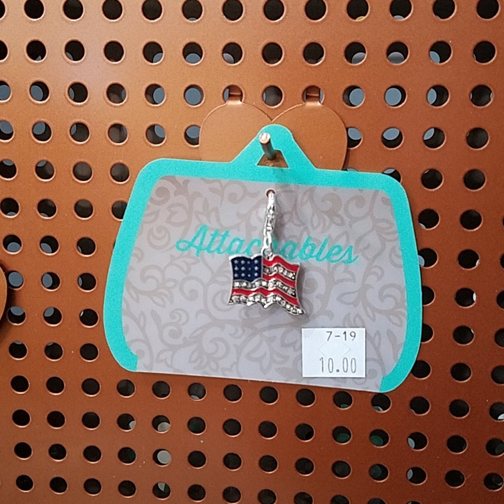 American flag purse charm